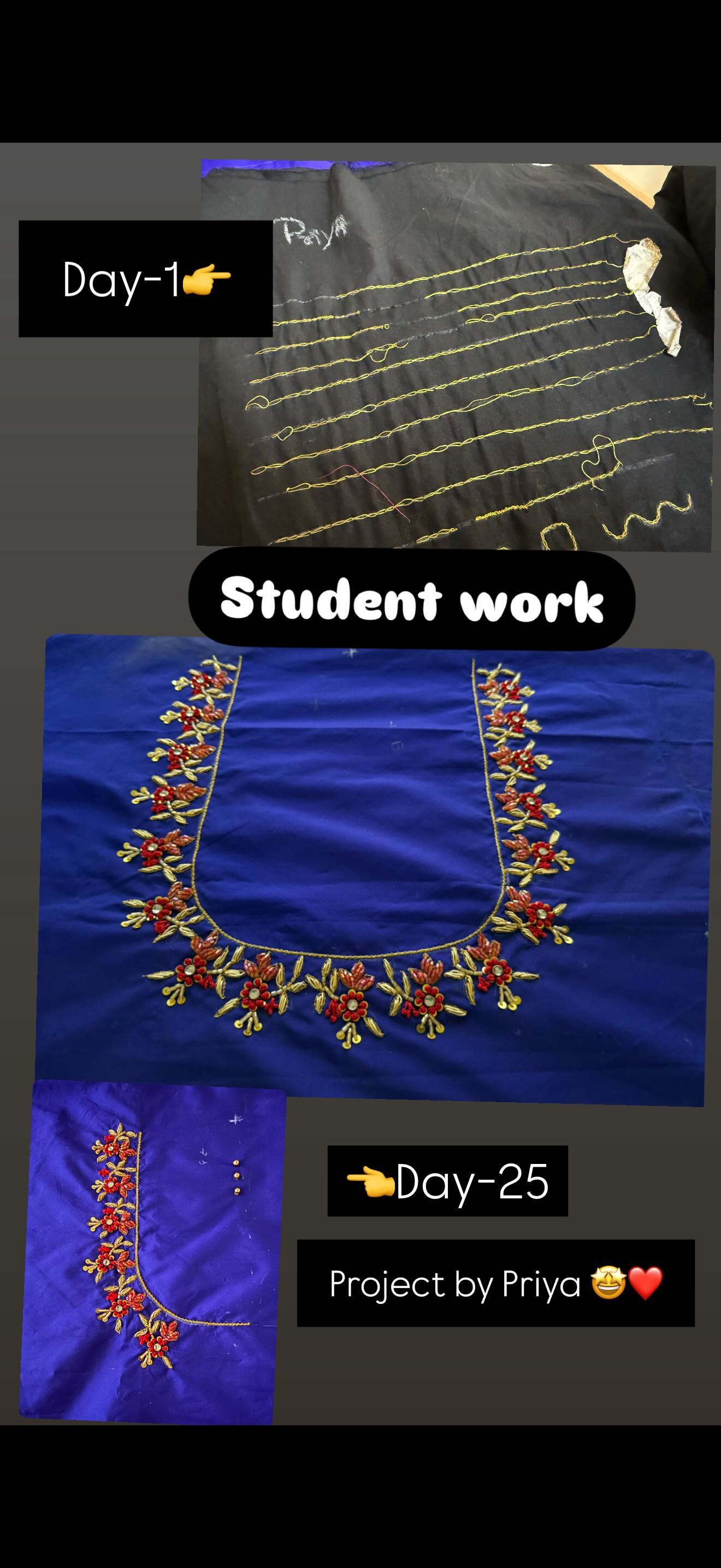 Student Embroidery Practice Design - Dreamt Beauty's Institute & Boutique